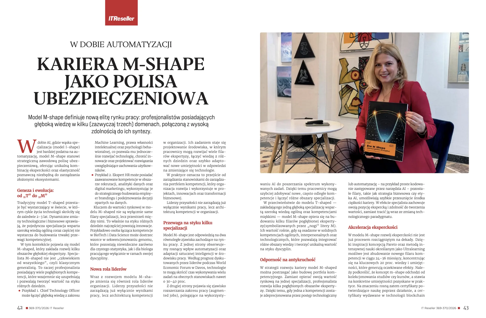 Kariera M-shape jako polisa ubezpieczeniowa w dobie automatyzacji - Booster of Innovation Krystyna Jarek