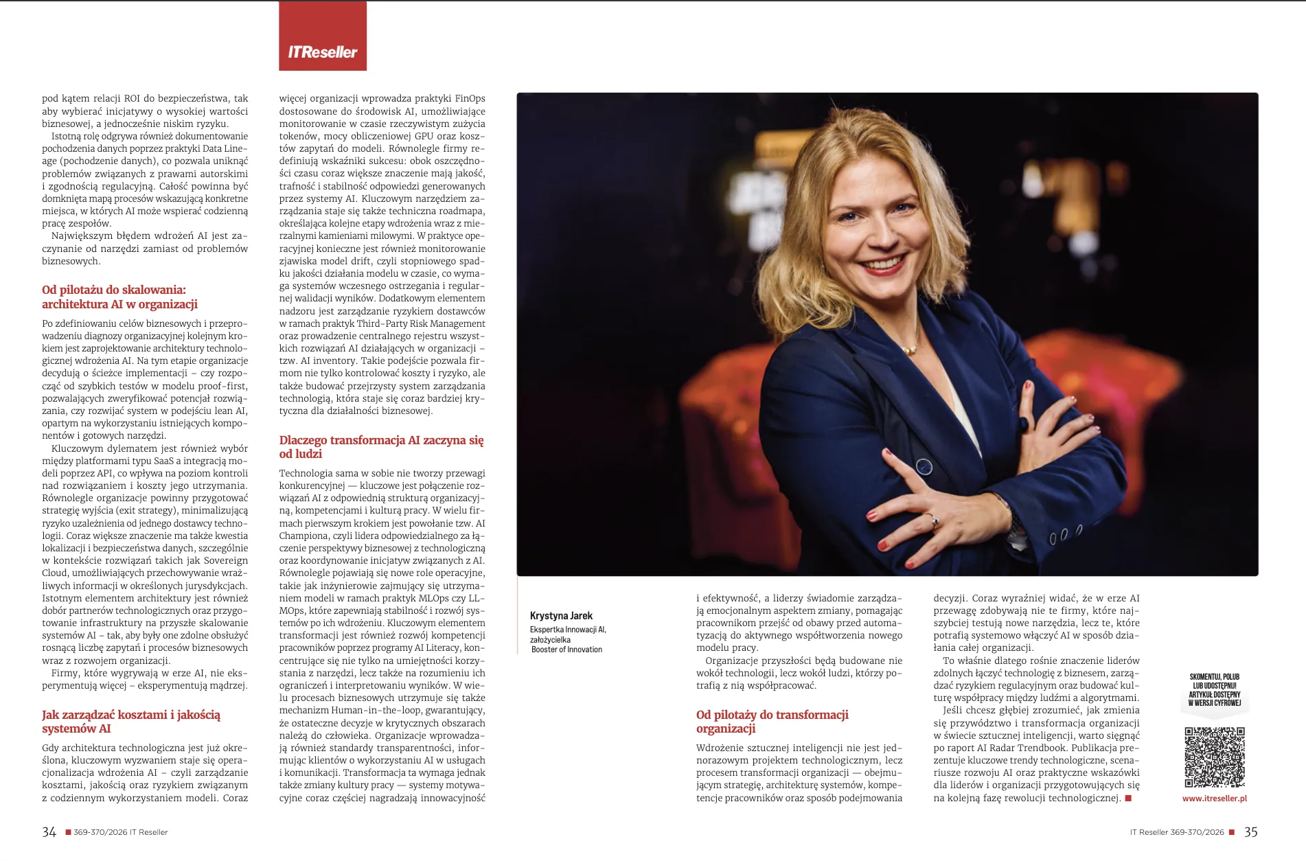 Od eksperymentów do strategii. Jak liderzy wdrażają AI w organizacjach - Booster of Innovation Krystyna Jarek