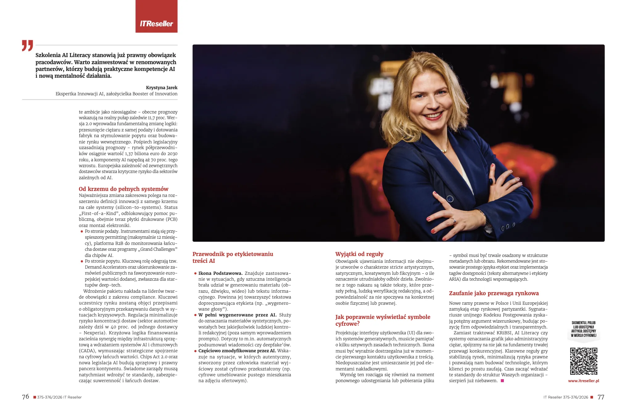 Booster of Innovation Krystyna Jarek AI Literacy
